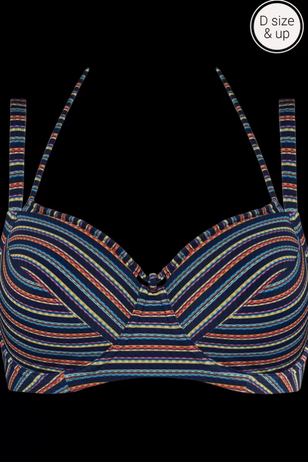 Fashion Marlies Dekkers Lingerie holi vintage haut de bikini balconnet plongeant darkbluerainbow
