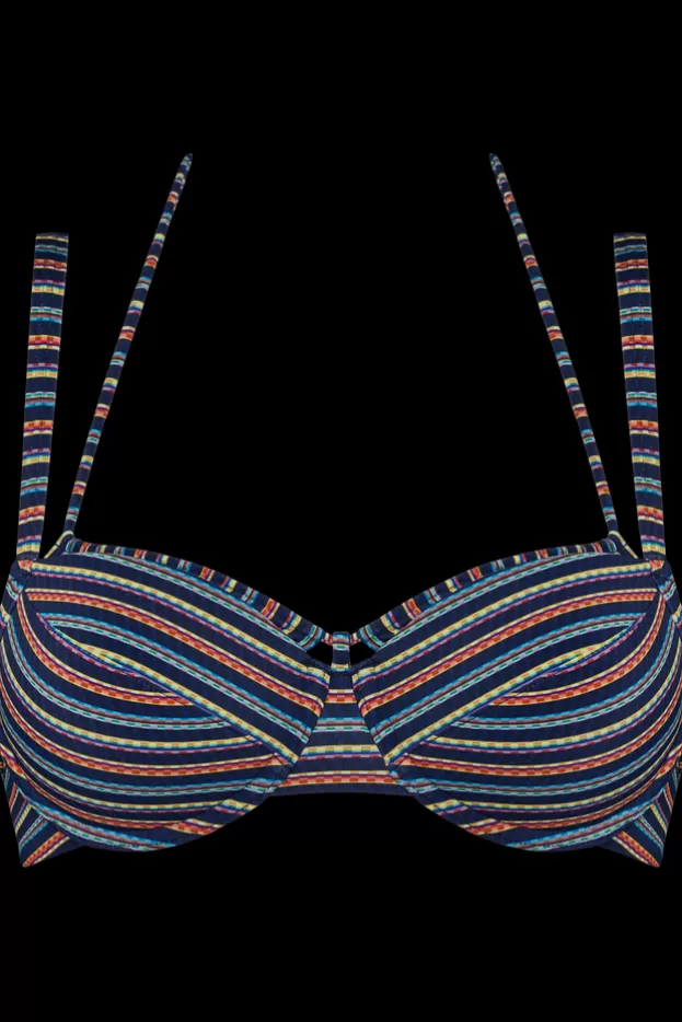 Fashion Marlies Dekkers Lingerie holi vintage haut de bikini balconnet plongeant darkbluerainbow