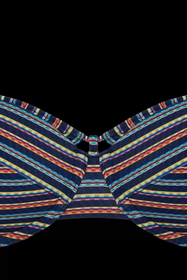 Fashion Marlies Dekkers Lingerie holi vintage haut de bikini balconnet plongeant darkbluerainbow