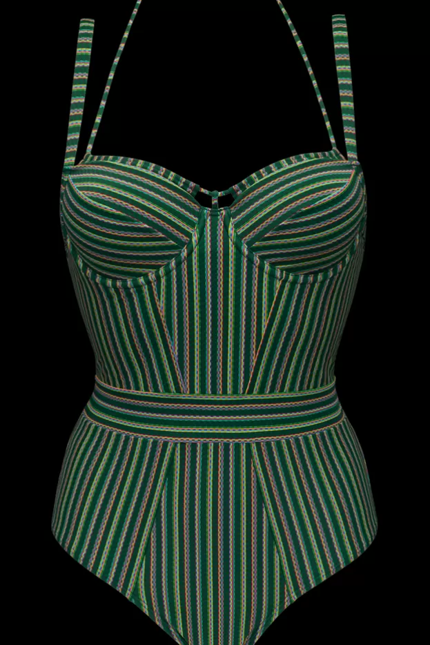 Sale Marlies Dekkers Lingerie holi vintage maillot de bain balconnet plongeant botanicalgarden