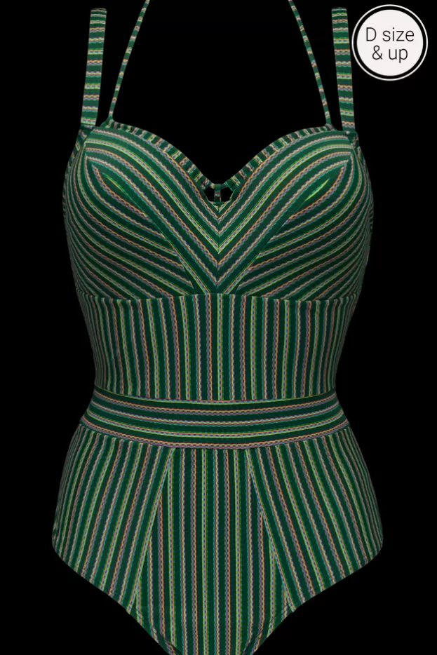 Sale Marlies Dekkers Lingerie holi vintage maillot de bain balconnet plongeant botanicalgarden