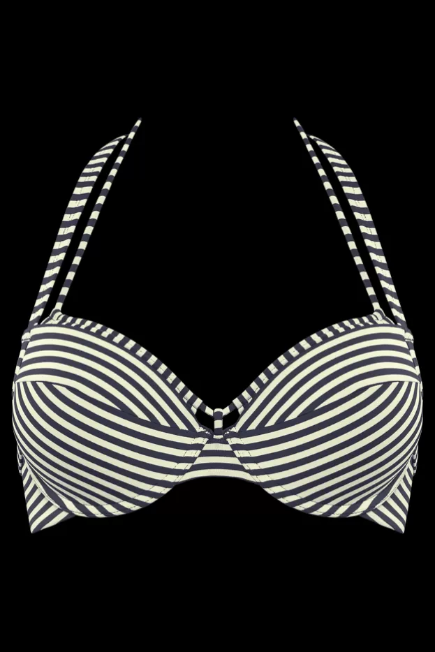 Store Marlies Dekkers Lingerie holi vintage push up bikini top blue-ecru
